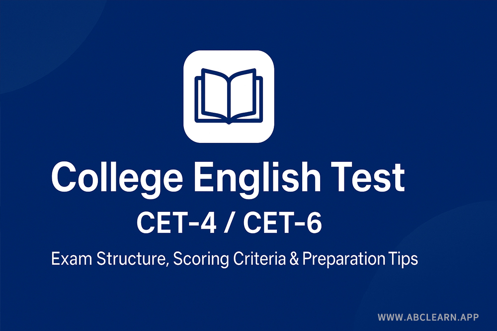 一文读懂大学英语四六级考试（CET-4 / CET-6）：含考试结构、评分标准与备考建议
