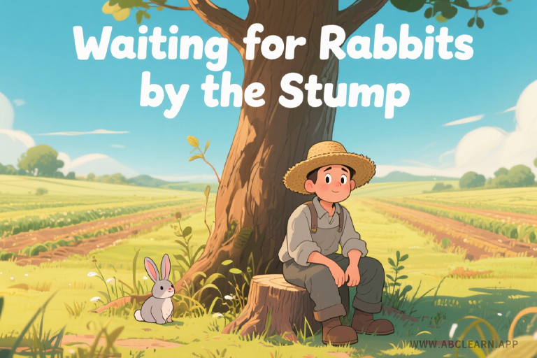 英语小故事《守株待兔》Waiting for Rabbits by the Stump