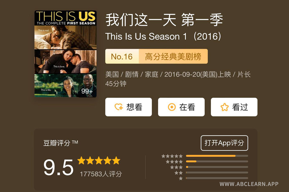 看美剧学英语 | 《我们这一天》无删减版1-6全季资源高清双语字幕