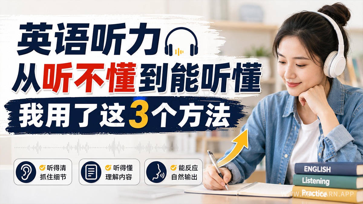 英语听力从听不懂到能听懂，我用了这3个方法